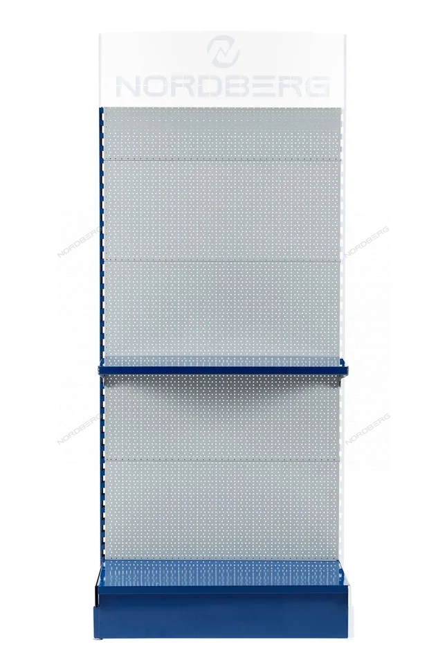 Стеллаж прямой — перфорированный 2300x500x950 без фриза, без замыкающей стойки