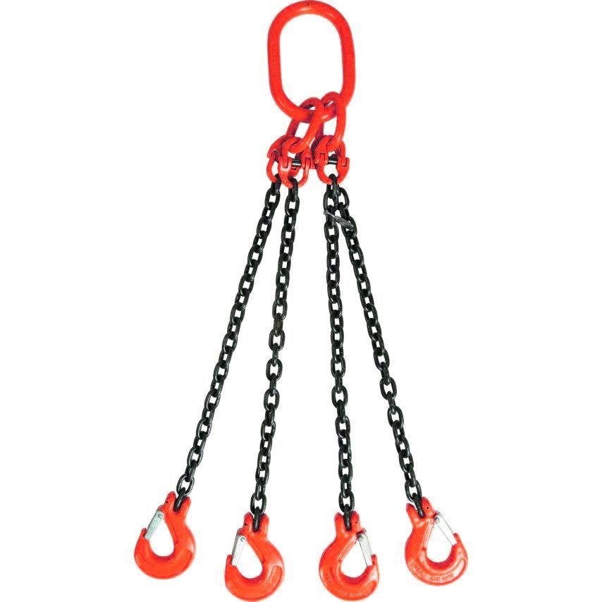 Строп цепной TOR 4СЦ г/п 3,15 т 7,0 м с самозакрывающимися
крюками